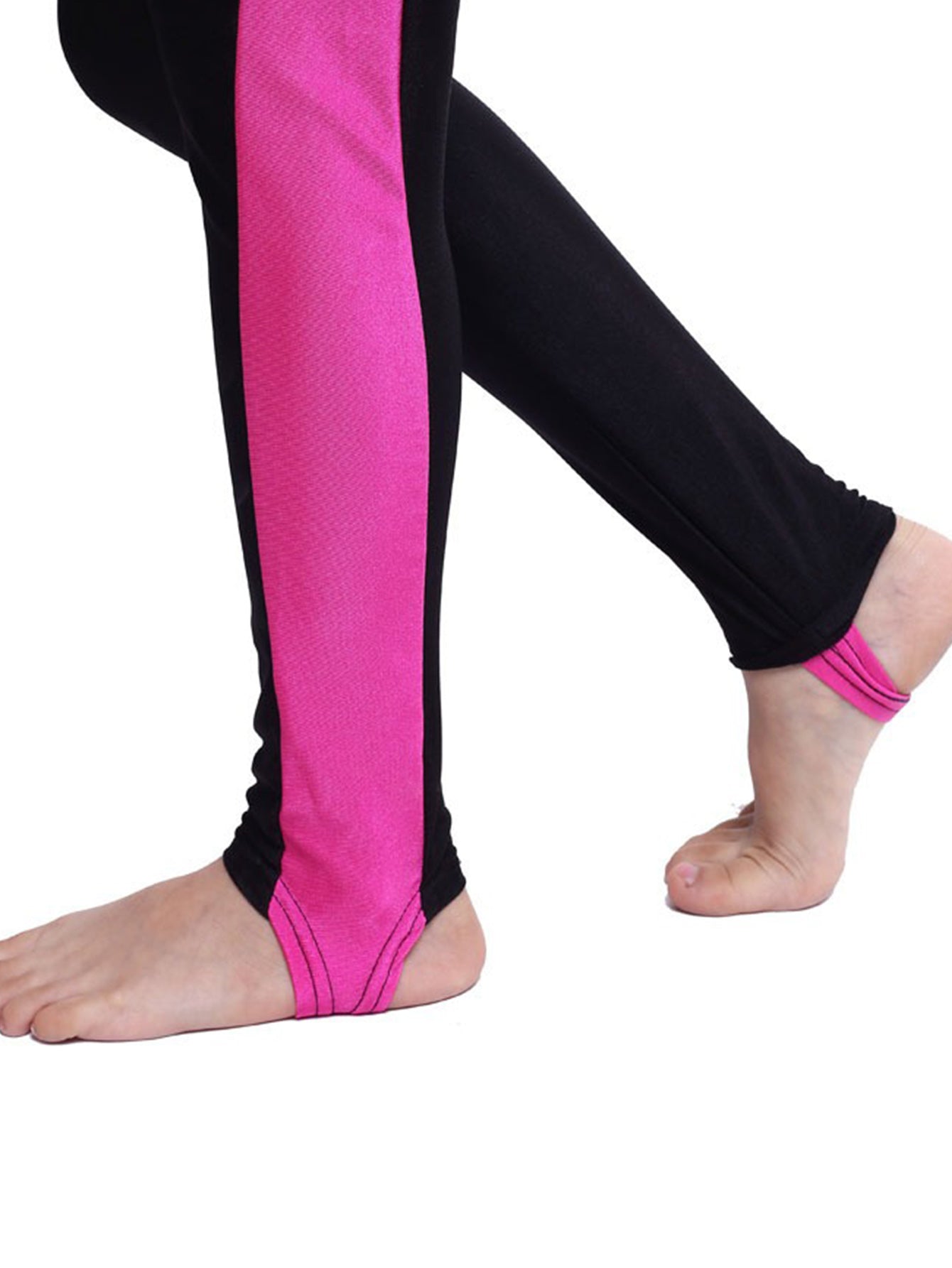 Girls swimsuit conservative contrast color one piece swimsuit