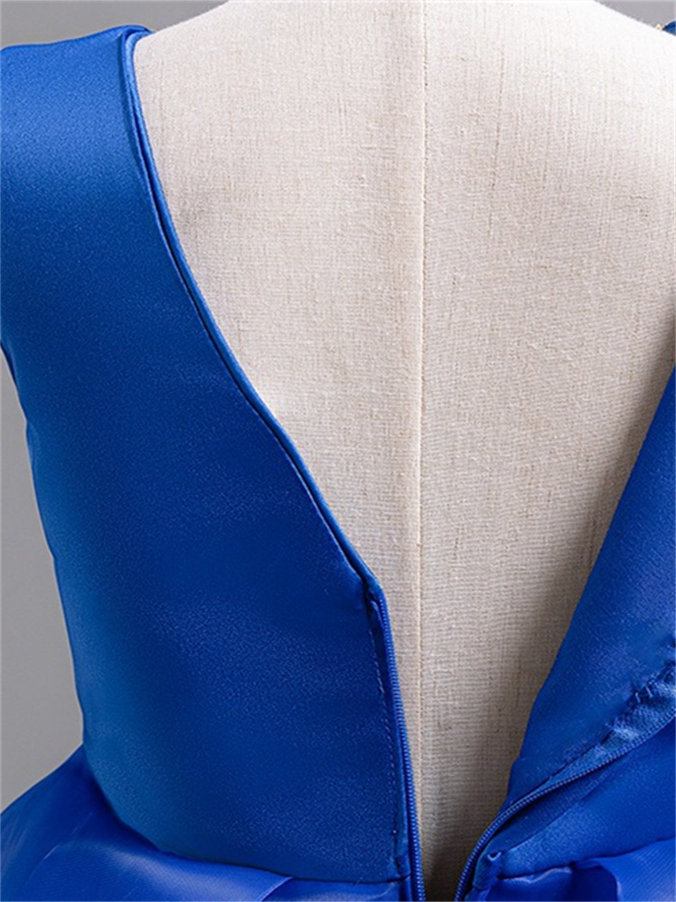 Mädchen langes Kleid Blume Pailletten Mesh Tüll einfaches Prinzessinnenkleid