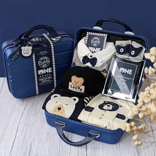 Baby Junge Geburtstagsgeschenkbox, Babyoverall