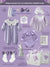 Elegant Purple (L Combination) Set Gift Box (Spring and Autumn Long Sleeves)