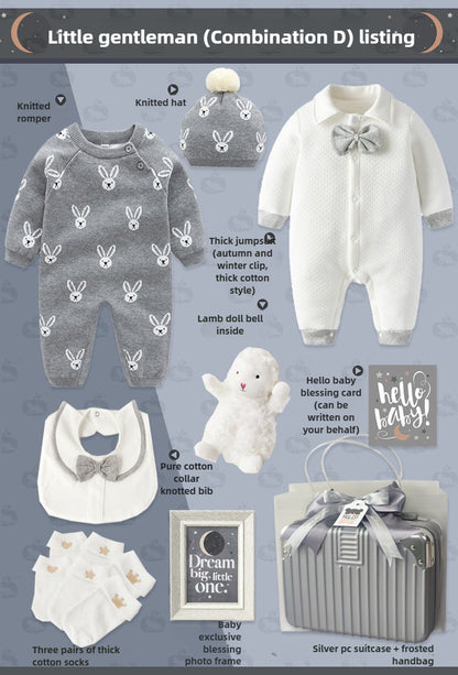Baby Boy winter jumpsuit Gift Box Set