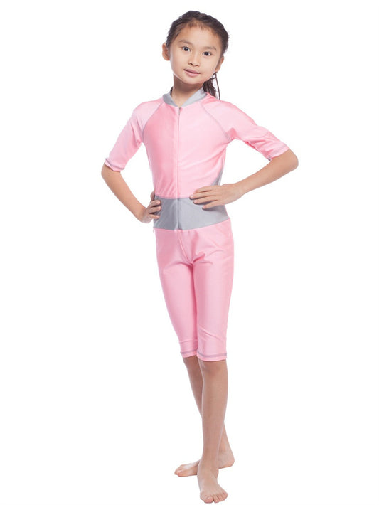 Girls Traditional Fashion One-Piece Swimsuit