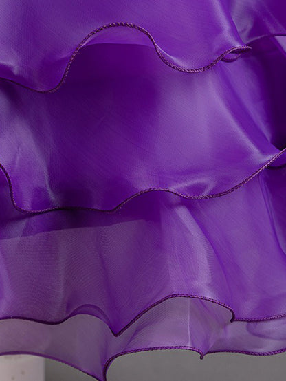 Girls Puff Sleeve Dress Bow Princess Dress