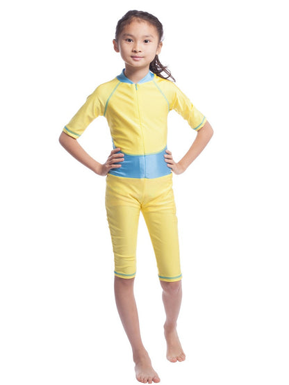 Girls Traditional Fashion One-Piece Swimsuit