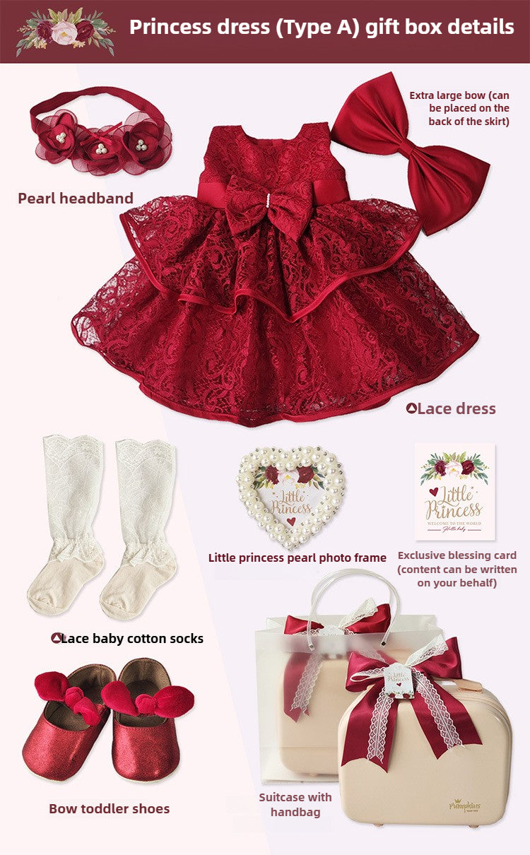 newborn girl dress and shoes gift set