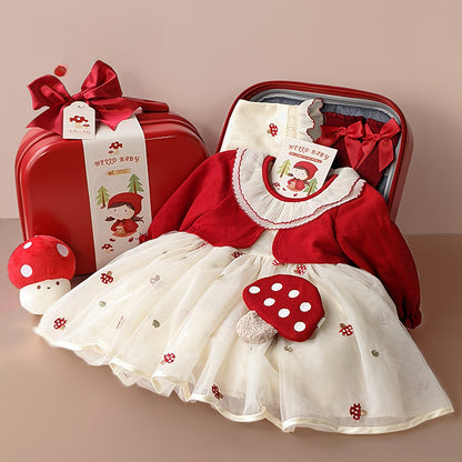 Mushroom Little Girl dress newborn gift