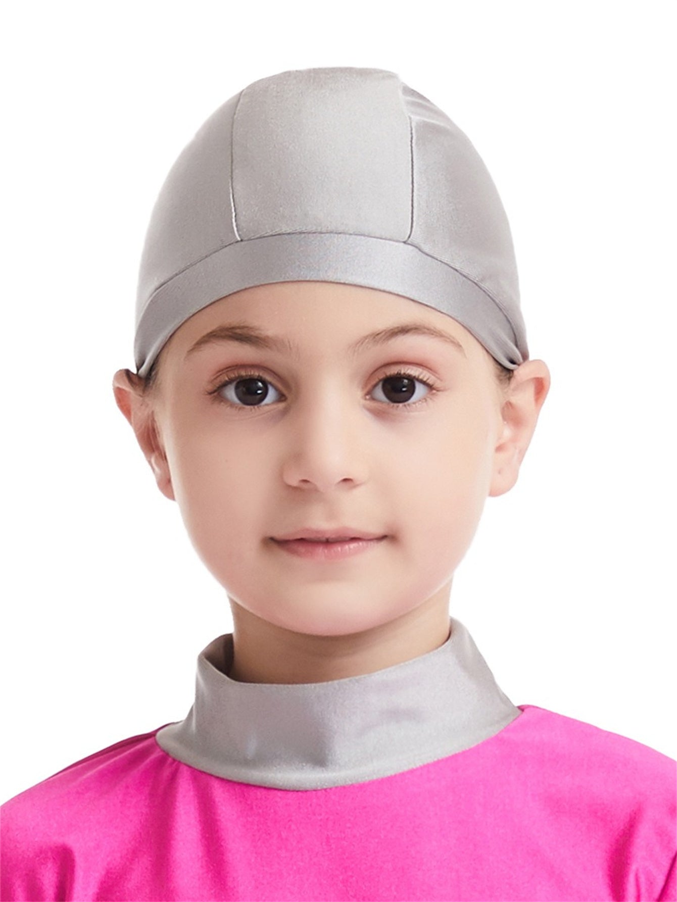 Girls' conservative color matching three-piece sun protection swimsuit