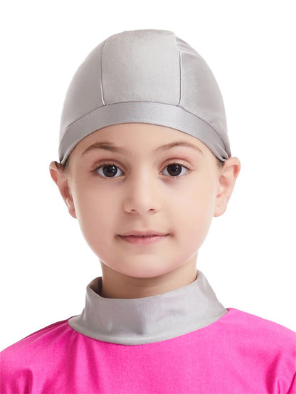 Girls' conservative color matching three-piece sun protection swimsuit