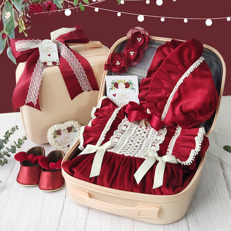 newborn girl dress and shoes gift set