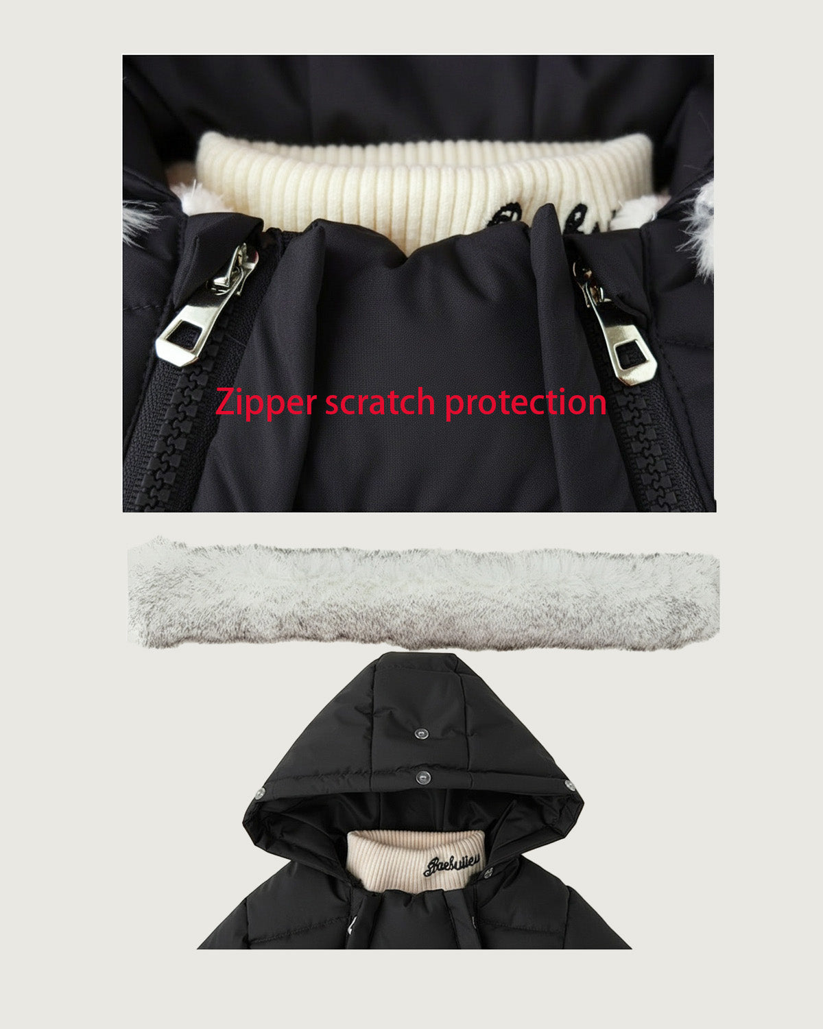 Baby winter Romper with hood