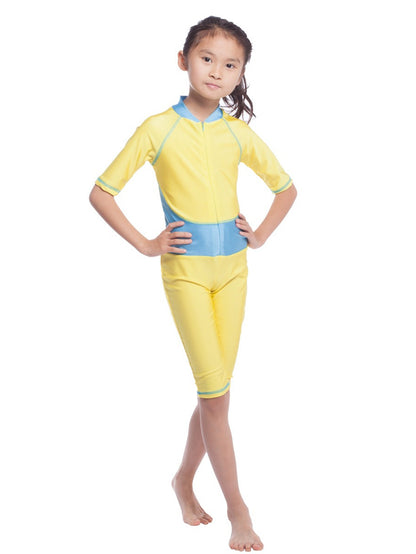 Girls Traditional Fashion One-Piece Swimsuit