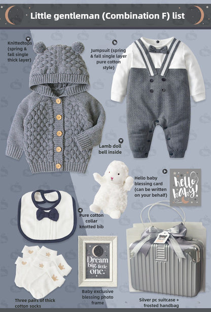 Baby Boy winter jumpsuit Gift Box Set