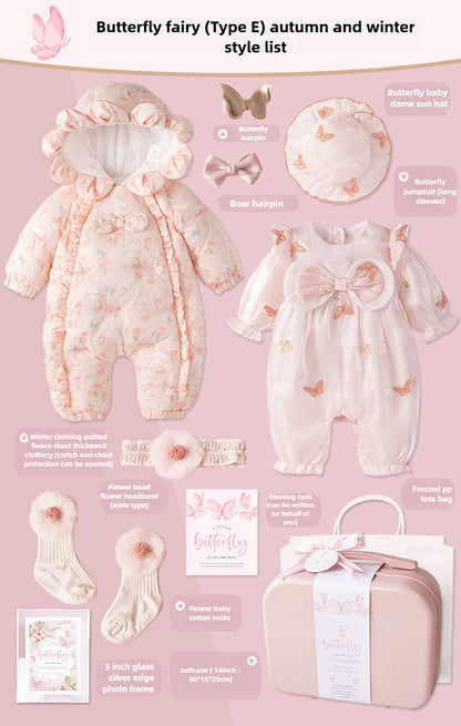 Newborn dress Little Princess Girl Gift Box Butterfly
