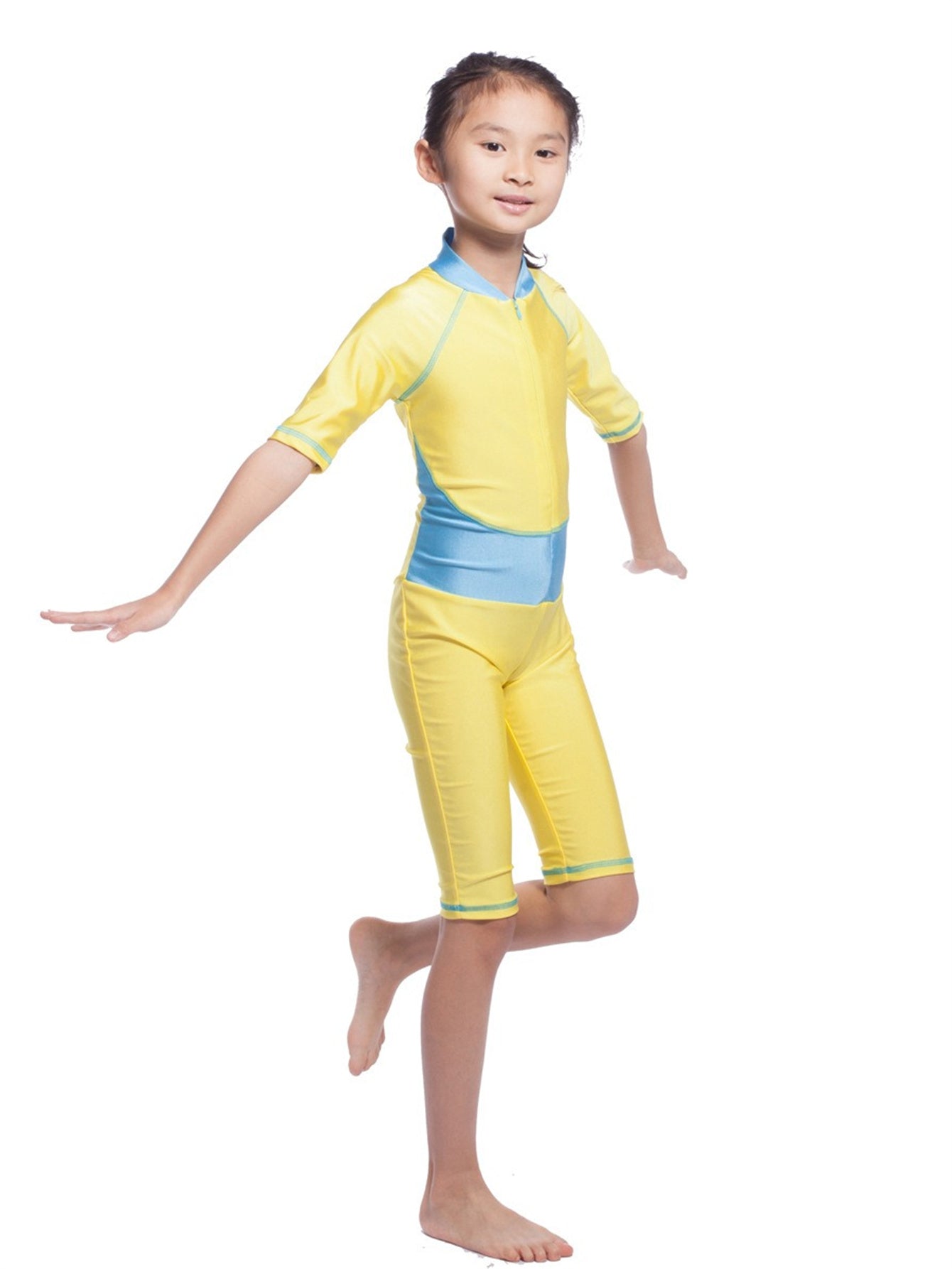 Girls Traditional Fashion One-Piece Swimsuit