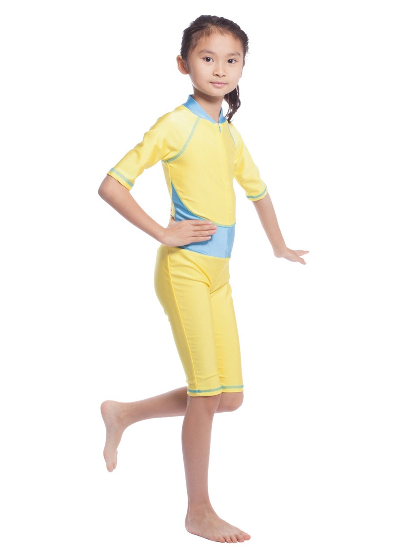 Girls Traditional Fashion One-Piece Swimsuit