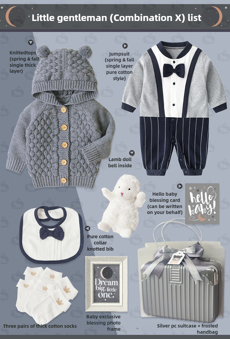 Baby Boy winter jumpsuit Gift Box Set