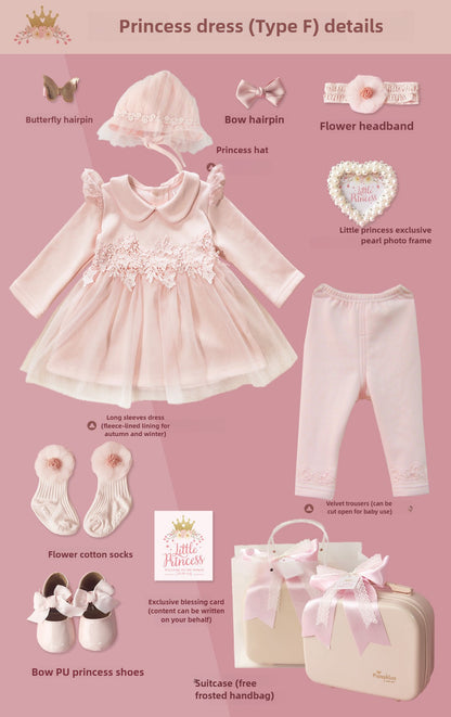 Newborn girl dress Gifts set