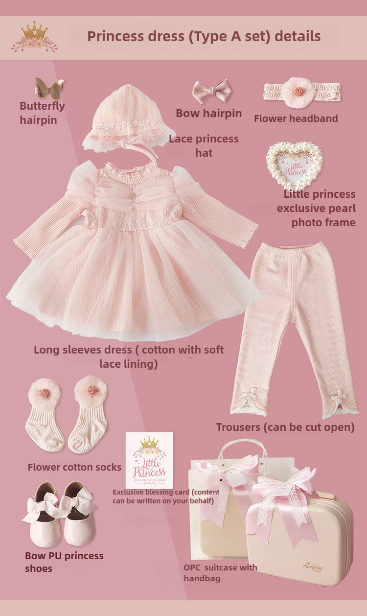 Newborn girl dress Gifts set
