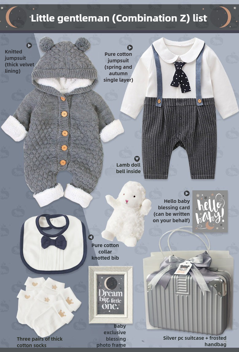 Baby Boy winter jumpsuit Gift Box Set