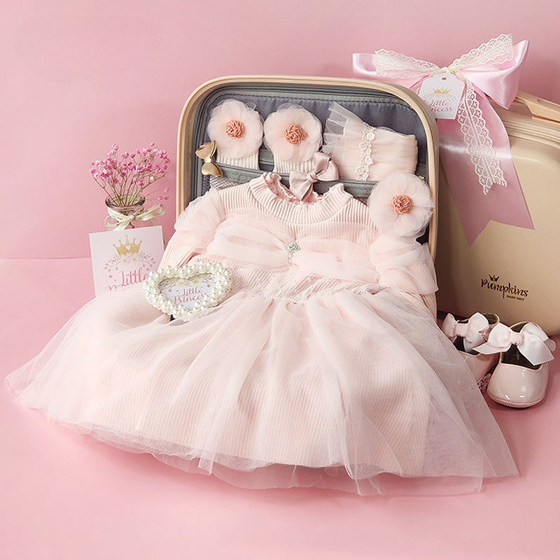 Newborn girl dress Gifts set