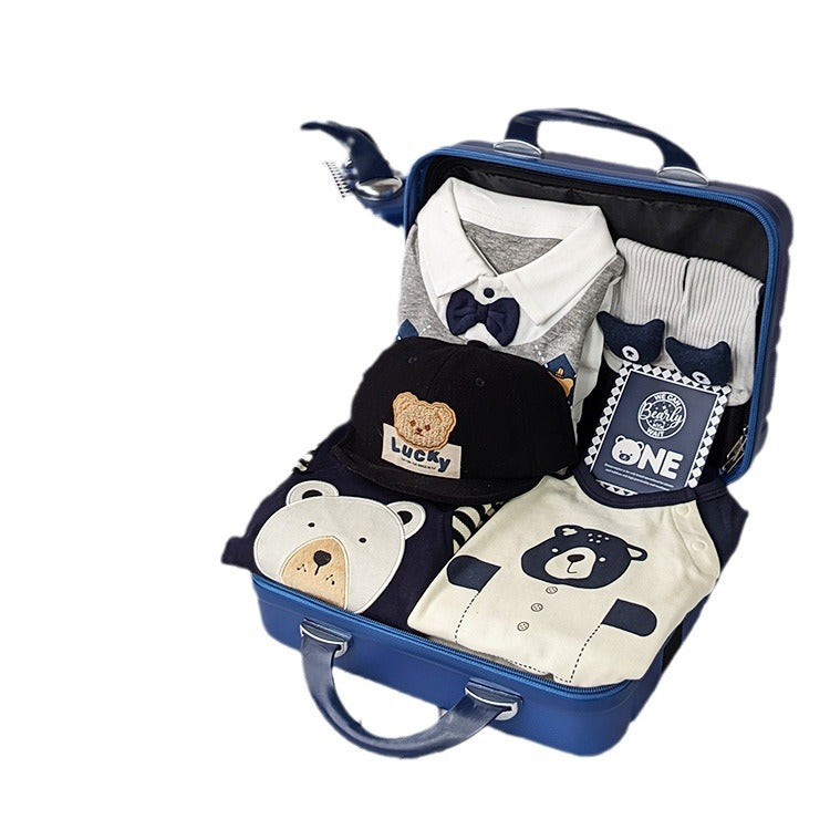 test only-baby boy birthday gift box,baby jumpsuit（will not shipped)