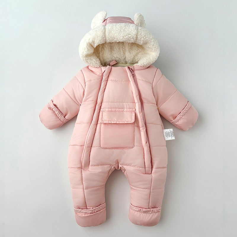 Newborn Baby Hoodie Jumpsuit Pram Snow Suit baby jumpsuit