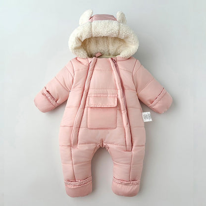 Newborn Baby Hoodie Jumpsuit Pram Snow Suit baby jumpsuit