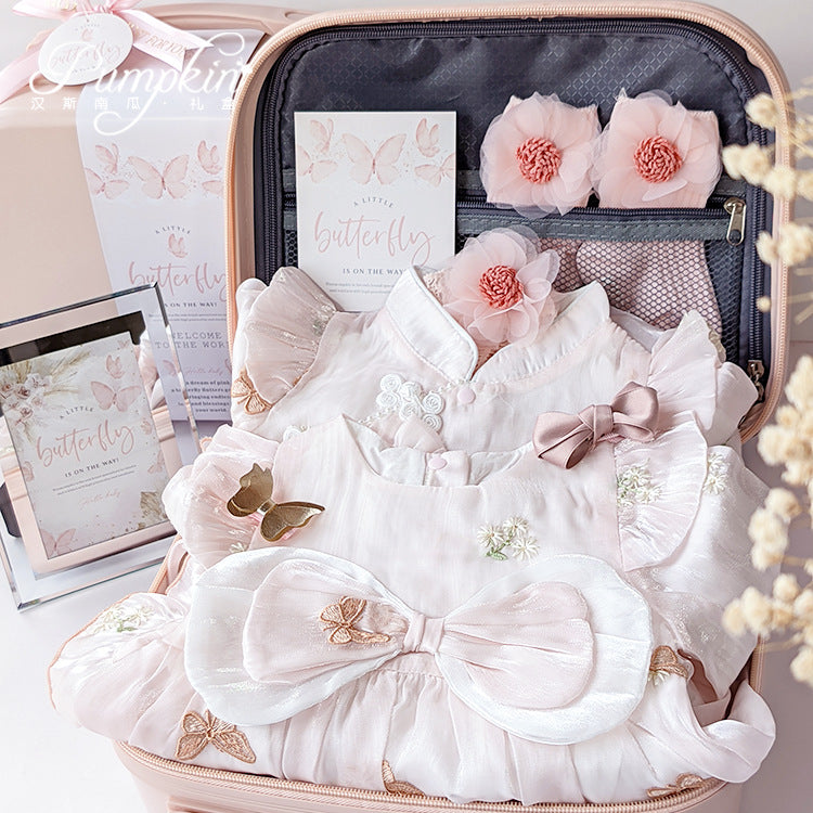 Newborn dress Little Princess Girl Gift Box Butterfly