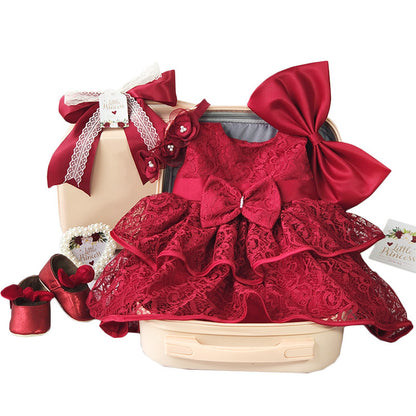 newborn girl dress and shoes gift set
