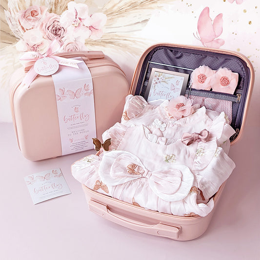 Newborn dress Little Princess Girl Gift Box Butterfly