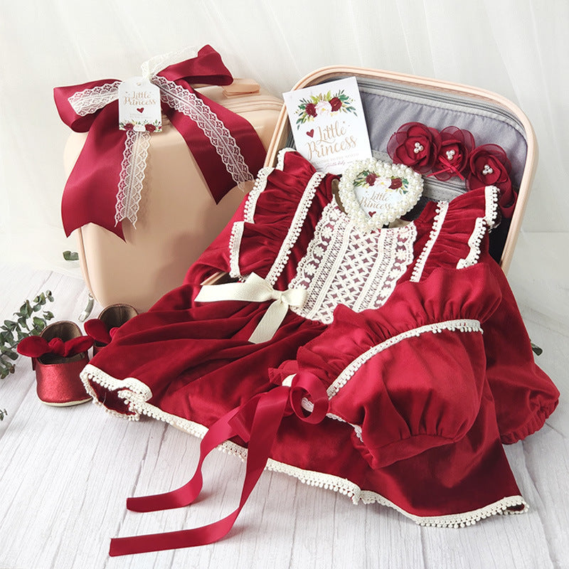 newborn girl dress and shoes gift set