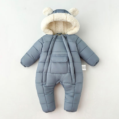 Newborn Baby Hoodie Jumpsuit Pram Snow Suit baby jumpsuit