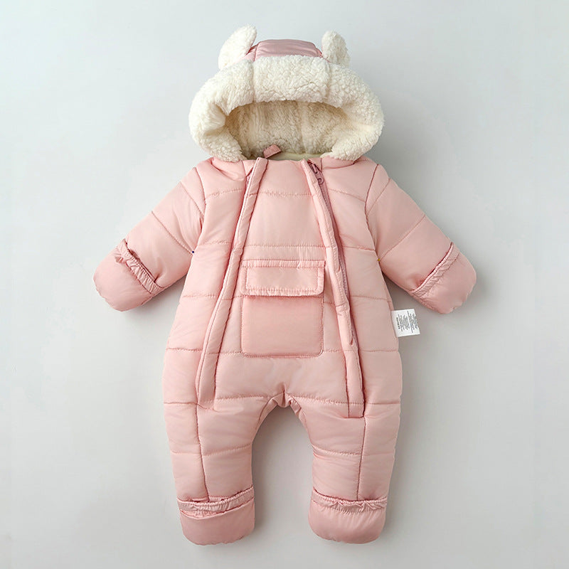 Newborn Baby Hoodie Jumpsuit Pram Snow Suit baby jumpsuit