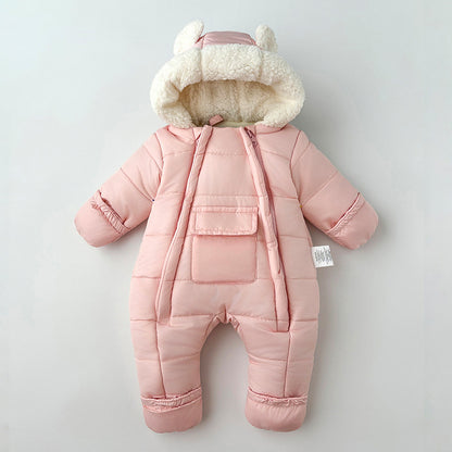 Newborn Baby Hoodie Jumpsuit Pram Snow Suit baby jumpsuit