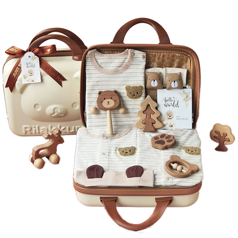 Baby jumpsuit Gift Box Set, Boy and Girl Baby Bear Set