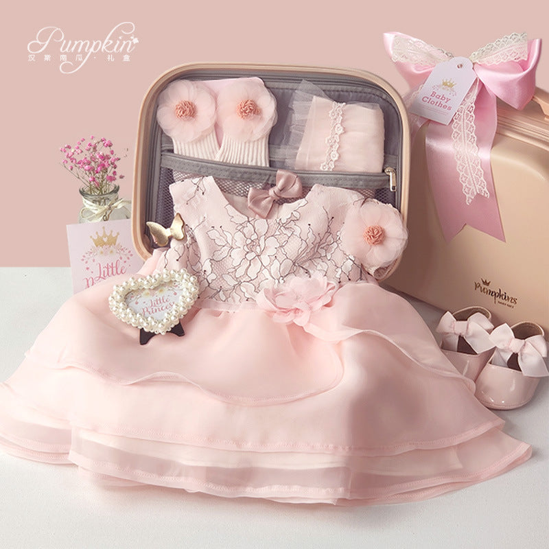 Baby girl dress gift box