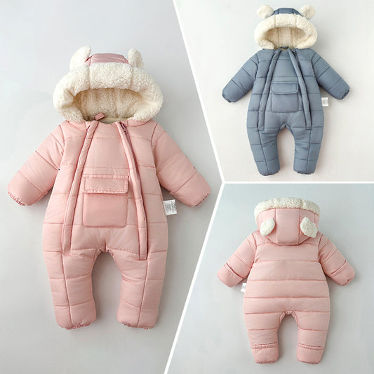Newborn Baby Hoodie Jumpsuit Pram Snow Suit baby jumpsuit