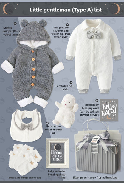 Baby Boy winter jumpsuit Gift Box Set