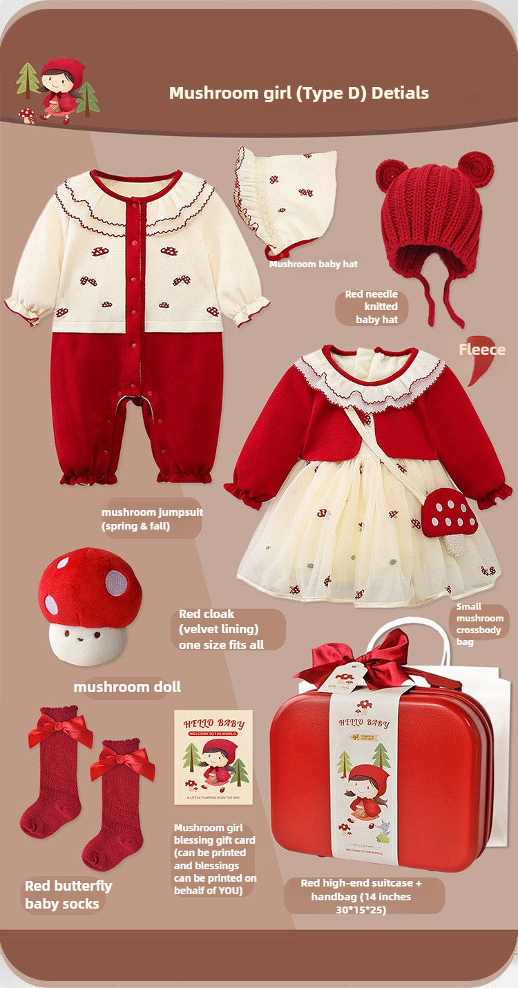 Mushroom Little Girl dress newborn gift