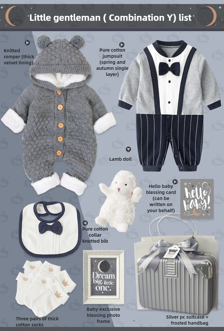 Baby Boy winter jumpsuit Gift Box Set