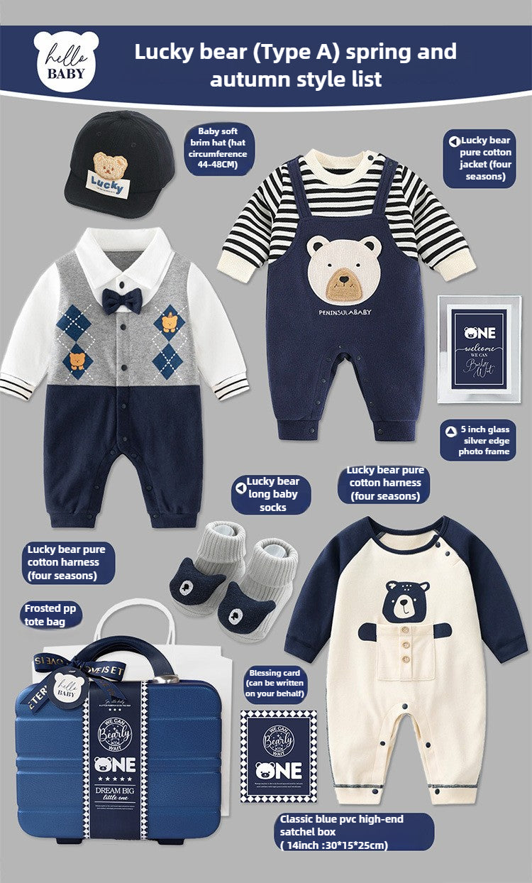 test only-baby boy birthday gift box,baby jumpsuit（will not shipped)