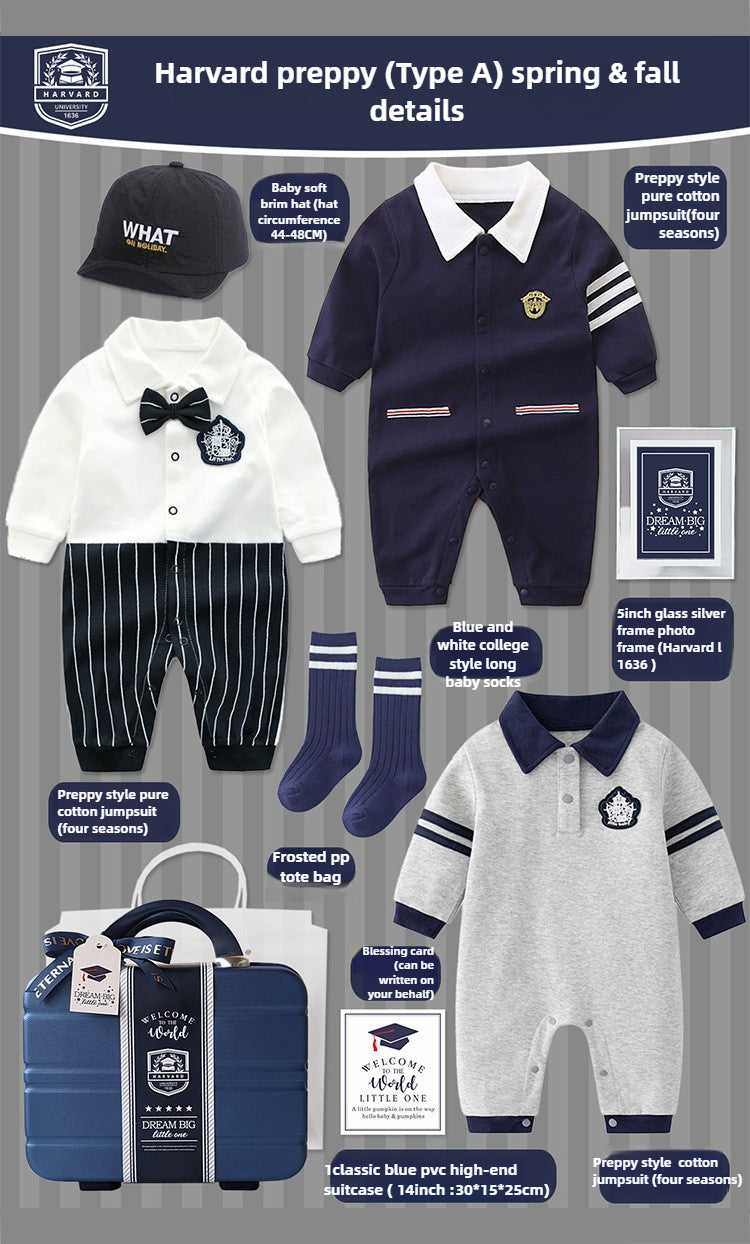 Baby boy jumpsuit set Gift Box Academy Style Set