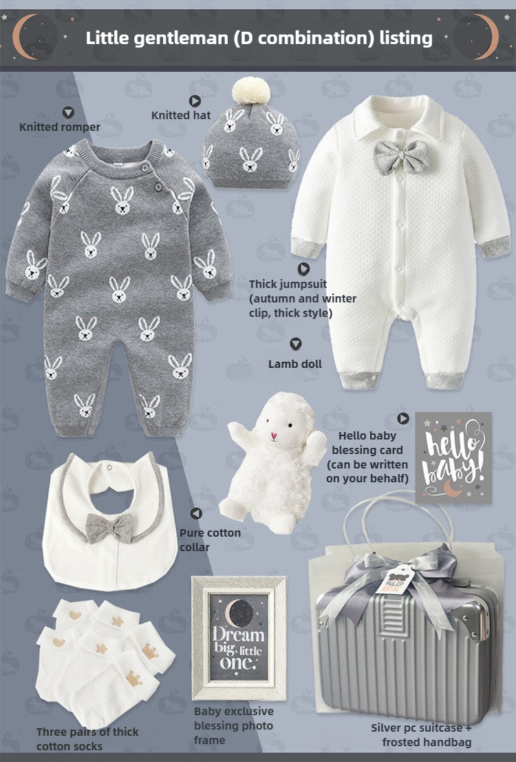 Baby Boy winter jumpsuit Gift Box Set