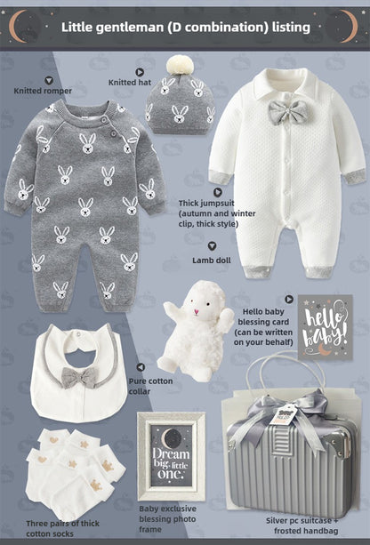Baby Boy winter jumpsuit Gift Box Set