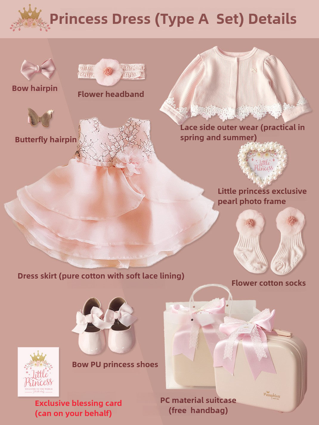 Baby girl dress gift box