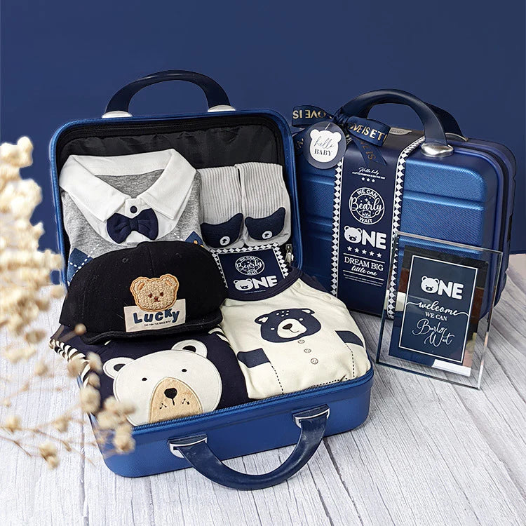 test only-baby boy birthday gift box,baby jumpsuit（will not shipped)