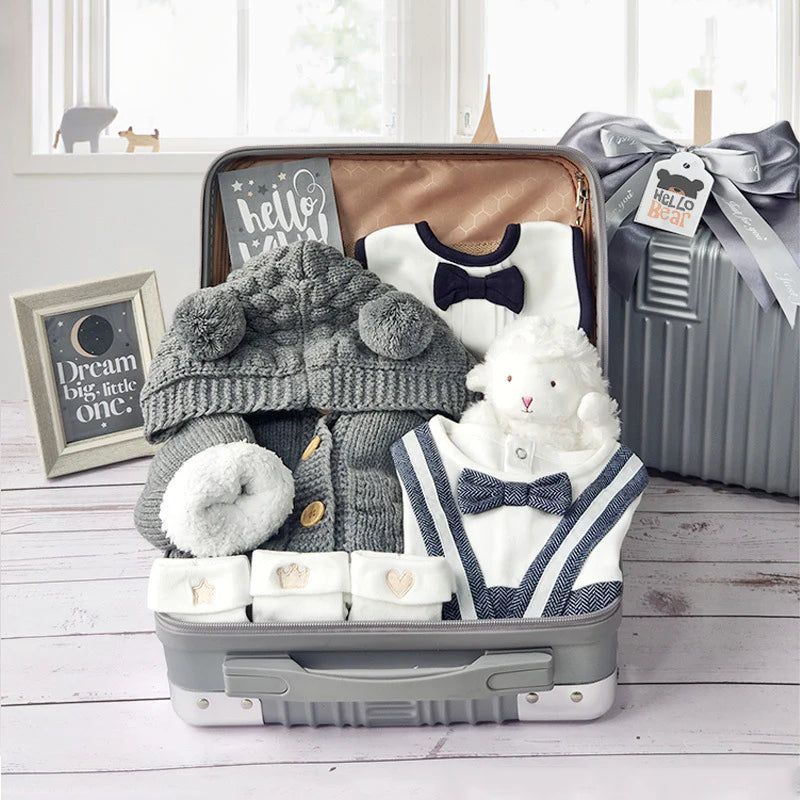 Baby Boy winter jumpsuit Gift Box Set