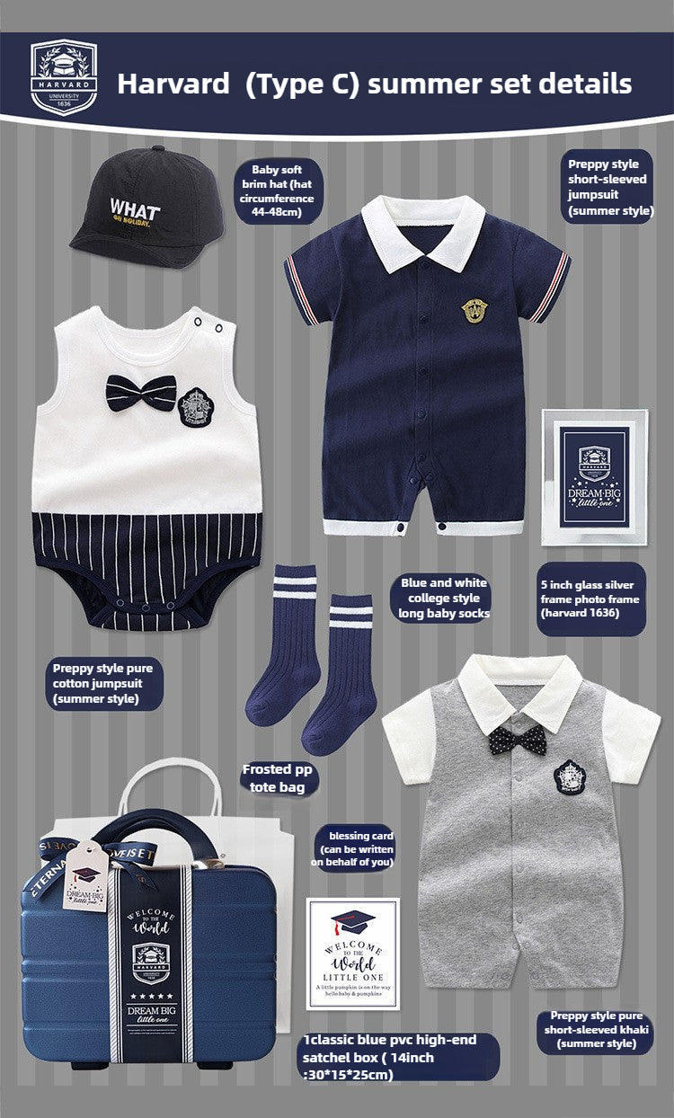 Baby boy jumpsuit set Gift Box Academy Style Set
