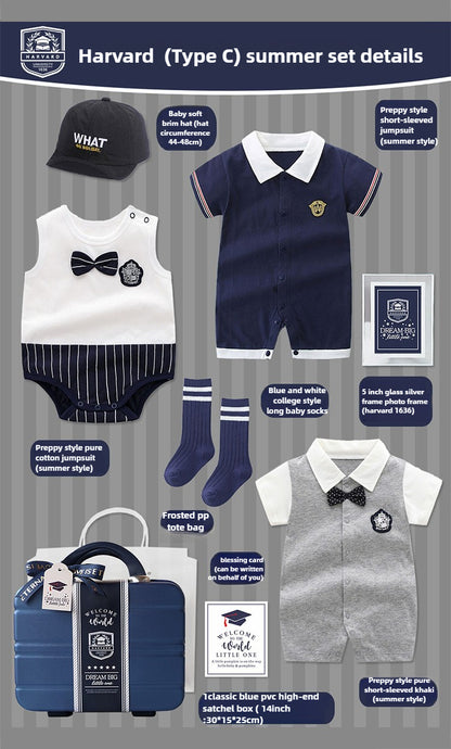 Baby boy jumpsuit set Gift Box Academy Style Set
