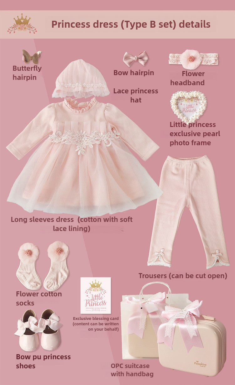 Newborn girl dress Gifts set